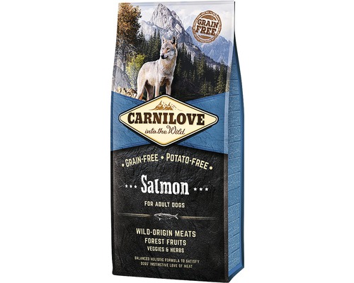 Granule pre psov Carnilove Grain Free Salmon for Adult 12 kg Balenie suchého krmiva pre psov Carnilove s lososom pre dospelých psov