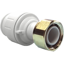 Zásuvný konektor s mosadzným skrutkovaním pre sanitárne inštalácie