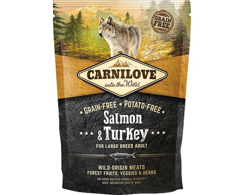 Carnilove suché krmivo pre psov s lososom a moriakom pre veľké plemená dospelých psov, bez obilnín