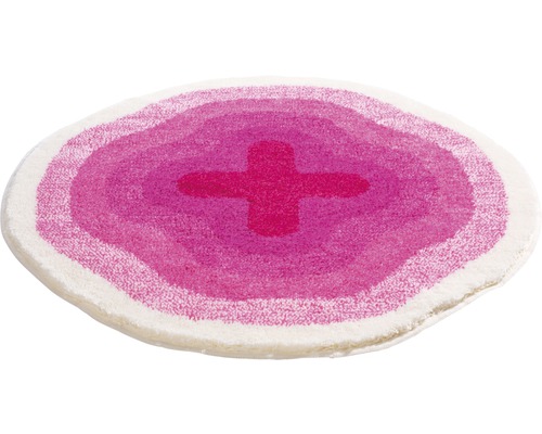 Oválny kúpeľňový koberec s motívom znamienka plus