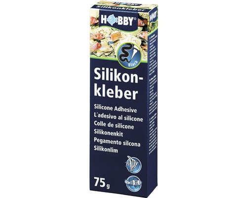 Akváriové lepidlo hobby Silicone Adhesive čierne 75 ml Hobby silikónové lepidlo 75 gramové balenie
