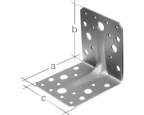 Uholník z kovu s otvormi a rozmermi