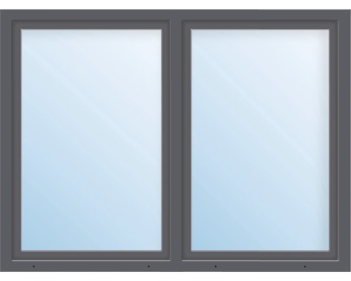 Plastové okno dvojkrídlové ARON Basic biele/antracit 1600 x 500 mm Okno s dvoma krídlami