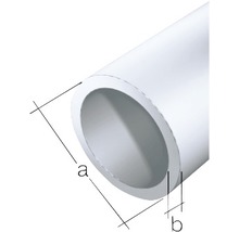 Profil kruhový alu strieborný elox Ø25 mm 1 m-thumb-1
