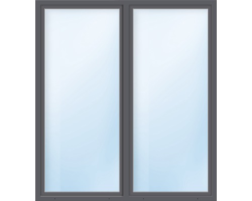 Balkónové dvere plastové dvojkrídlové ARON Basic biele/antracit 1600 x 1900 mm
