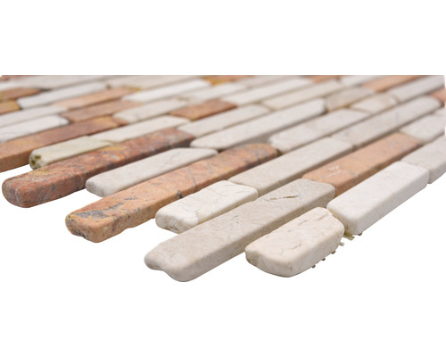 Mozaiková dlaždica z prírodného kameňa s podlhovastým tvarom