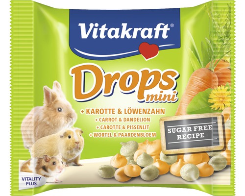 Maškrty pre králiky Vitakraft Happy Drops 40 g-0