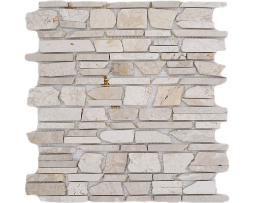 Kamenná mozaika MOS Brick 200 béžová 30,5 x 30,5 cm Mozaiková rohož so vzhľadom prírodného kameňa pre obklady stien a podláh