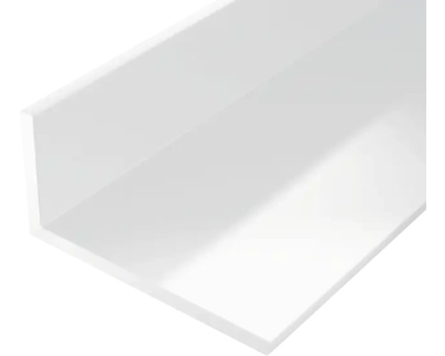 L profil PVC biely 20x10x1,5 mm 2 m
