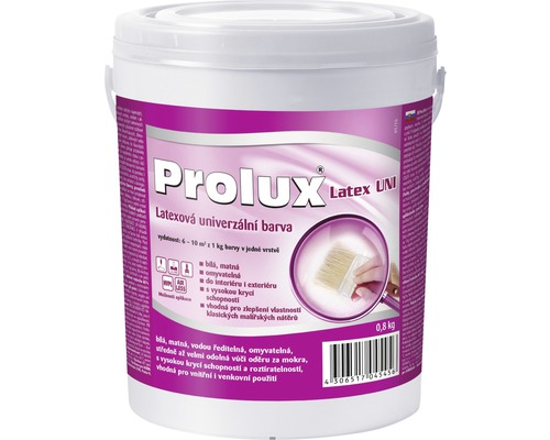 Farba na stenu Prolux Latex UNI biela 0,8 kg-0