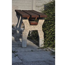 Záhradná lavica z betónu a dreva