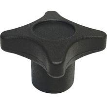 Čierny hviezdicový úchyt z plastu