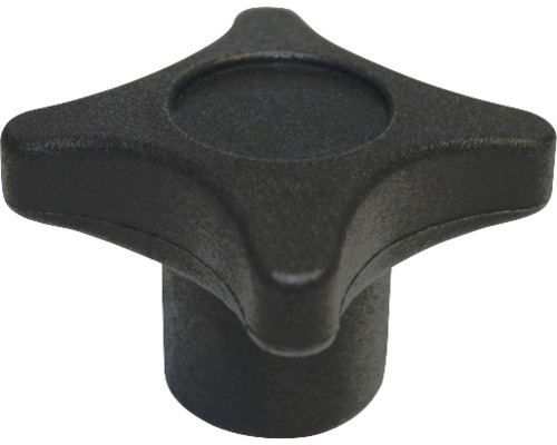 Čierny hviezdicový úchyt z plastu