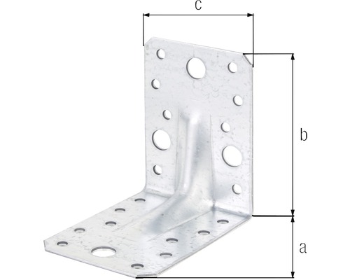 Kovový uholník s otvormi a rozmermi