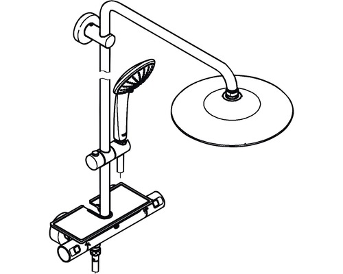 Sprchový systém s hlavovou a ručnou sprchou