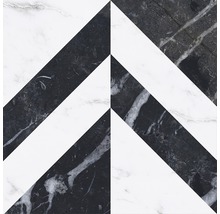 Dlažba imitácia mramoru Velvet Taco geo negro 16,5 x 16,5 cm