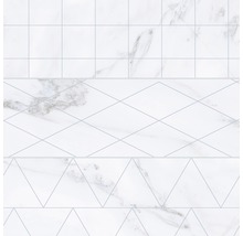 Dlažba imitácia mramoru Velvet Brick geo blanco 33,15 x 33,15 cm