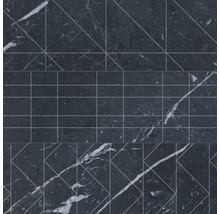 Dlažba imitácia mramoru Velvet Brick geo negro 33,15 x 33,15 cm
