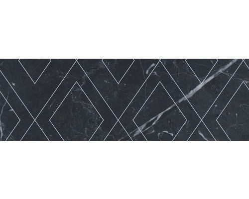Dlažba imitácia tehly Velvet Brick geo negro 11 x 33,15 cm