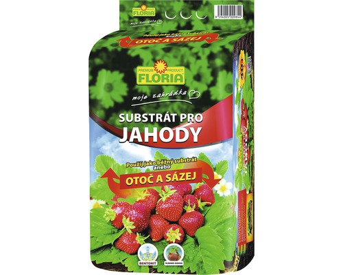 Balenie substrátu pre jahody Floria