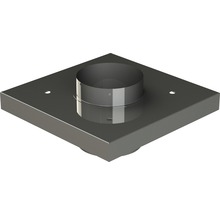 Štvorcový podlahový odtok z kovu s rúrkovou prípojkou