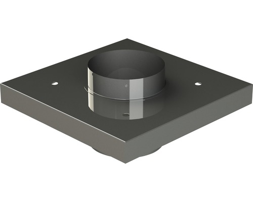 Štvorcový podlahový odtok z kovu s rúrkovou prípojkou