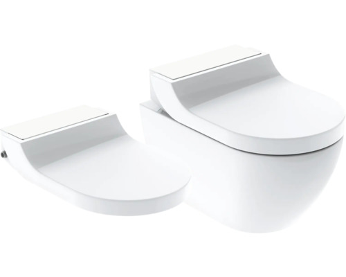 Dve biele sprchovacie WC