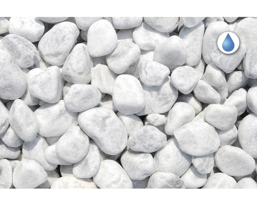 Biele okrasné kamienky