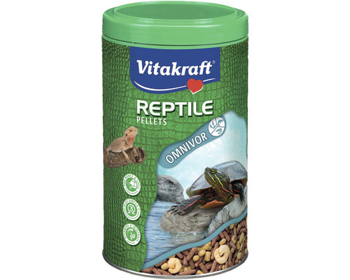 Krmivo pre vodné korytnačky Vitakraft Reptile Pellets 1 l Vitakraft Reptile Pelety pre všežravce v plechovke