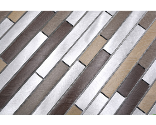 Mozaiková dlaždica vzhľad dreva a kovu