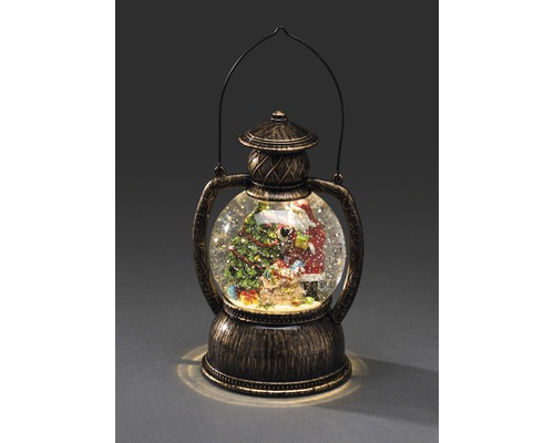 Snehová guľa s Santa Clausom a vianočným stromčekom v lucerne