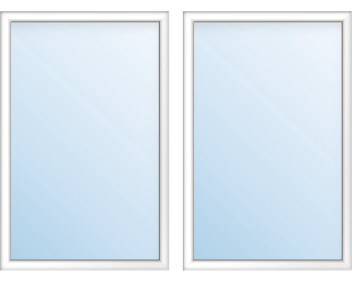 Plastové okno dvojkrídlové so štulpom ESG ARON Basic biele 1250 x 1400 mm