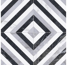 Dlažba imitácia mramoru Velvet geo diamond 33,15 x 33,15 cm