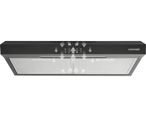 Odsávač pár s ovládacím panelom a logom Concept