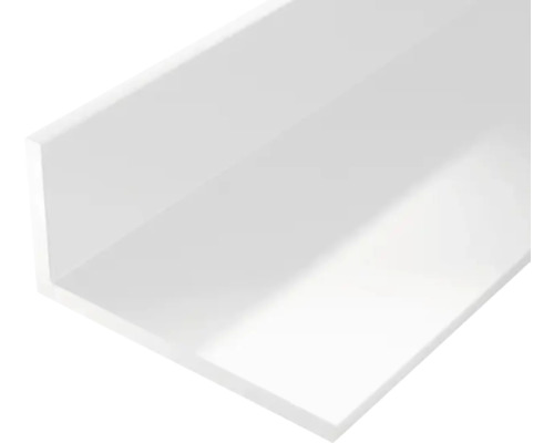 L profil PVC biely 20x10x1,5 mm 1 m