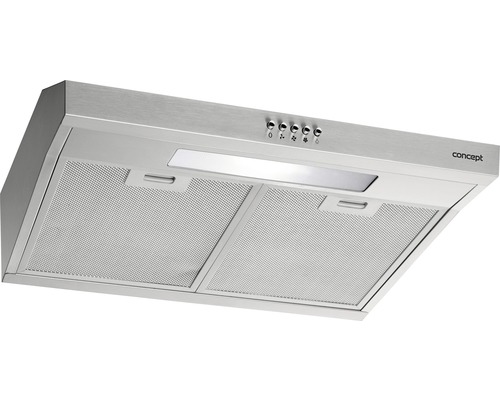 Kovový odsávač pár s dvoma filtrami a ovládacími gombíkmi