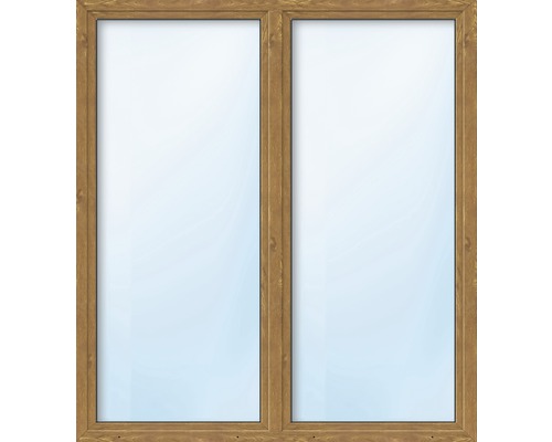 Balkónové dvere plastové dvojkrídlové so štulpom ARON Basic biele/zlatý dub 1600 x 2000 mm Okno s dreveným rámom
