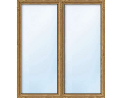 Balkónové dvere plastové dvojkrídlové so štulpom ARON Basic biele/zlatý dub 1550 x 2000 mm