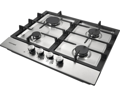 Nerezová plynová varná doska so štyrmi horákmi