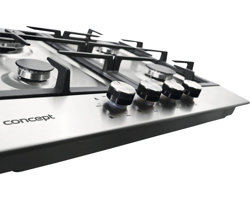Plynová varná doska Concept so štyrmi varnými zónami a ovládacími gombíkmi