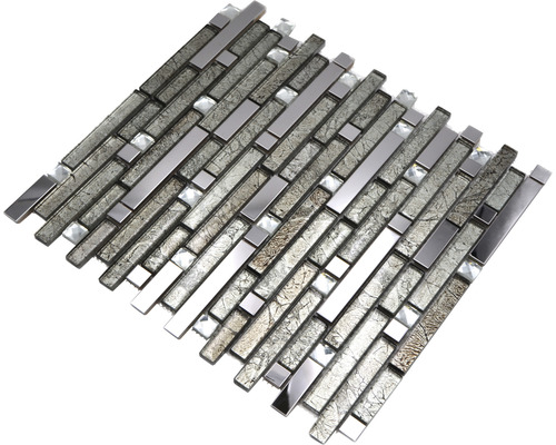 Mozaiková dlaždica zo skla a kovu