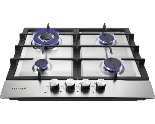Plynová varná doska so štyrmi horákmi a otočnými ovládačmi