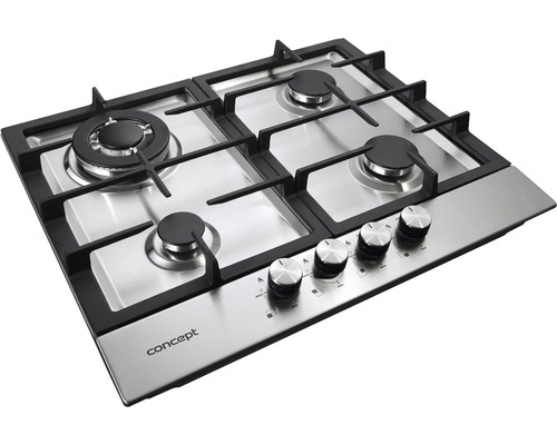 Nerezová plynová varná doska so štyrmi horákmi