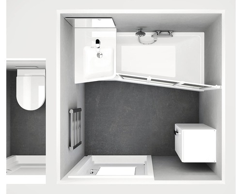 Kúpeľňa s toaletou, umývadlom, vaňou a kúpeľňovým nábytkom