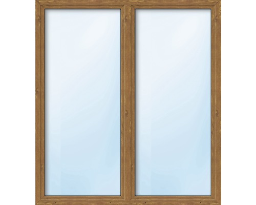 Balkónové dvere plastové dvojkrídlové so štulpom ESG ARON Basic biele/zlatý dub 1550 x 2000 mm