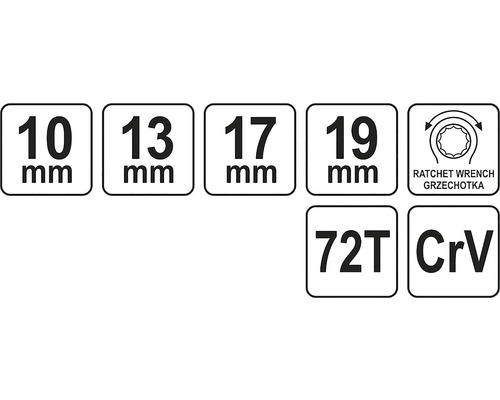 Informácie o veľkostiach kľúčov, funkcii račne a materiáli