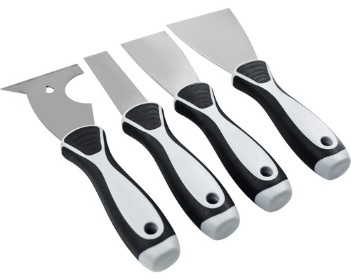 Sada špachtlí s plastovou rukoväťou, štyri kusy