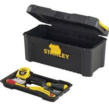 Otvorený box na náradie Stanley s náradím