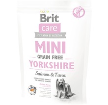 Brit Care Mini Yorkshire suché krmivo pre psov s lososom a tuniakom v balení