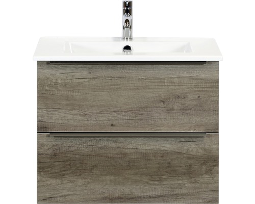 Kúpeľňový nábytkový set Pulse 70 cm s keramickým umývadlom dub Nebraska